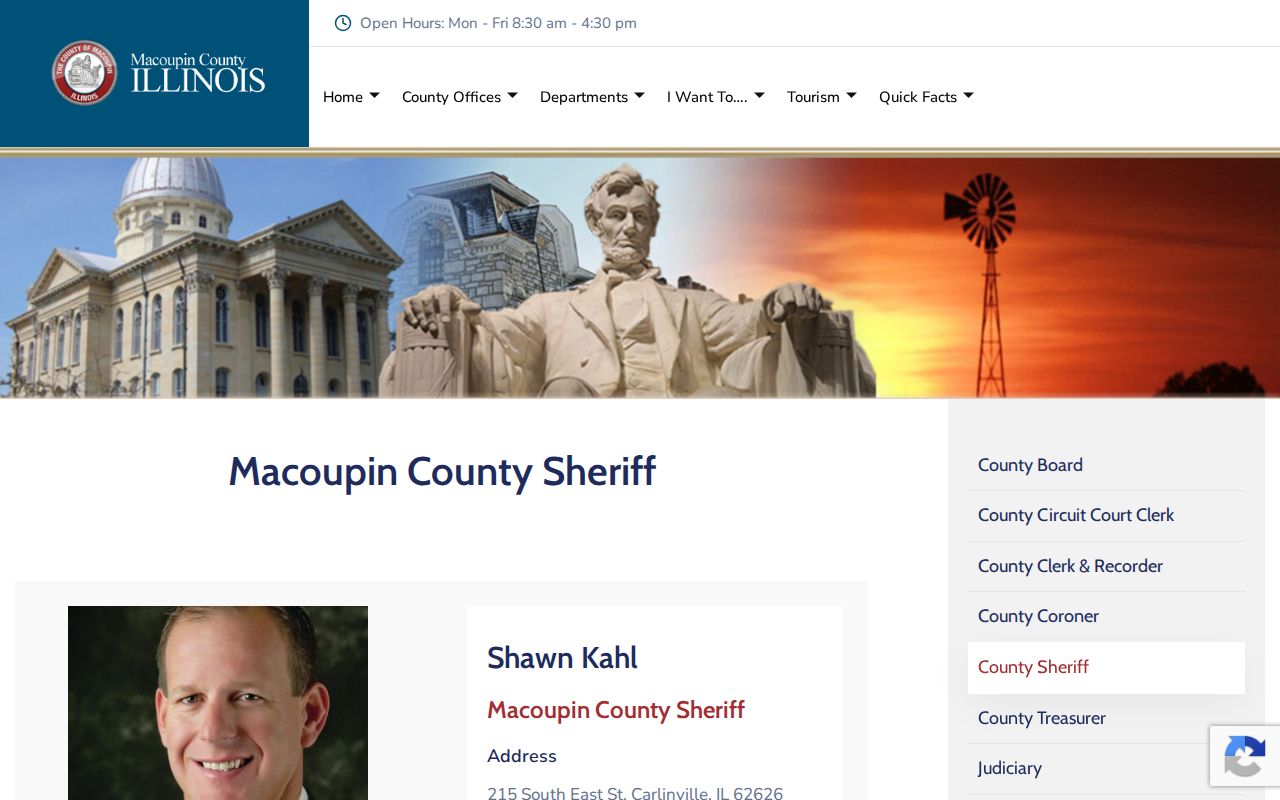 Macoupin County Sheriff jail and records information