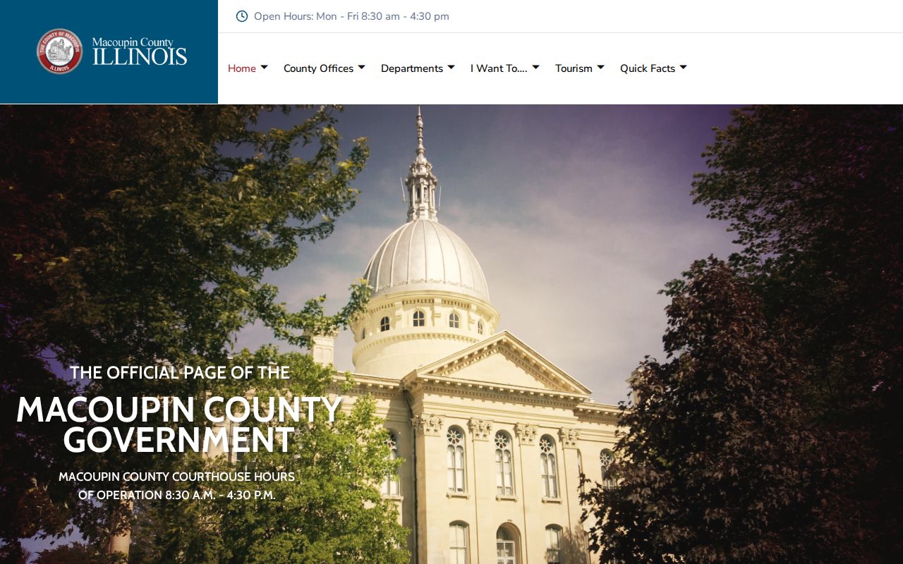 Official Macoupin County government and courthouse overview