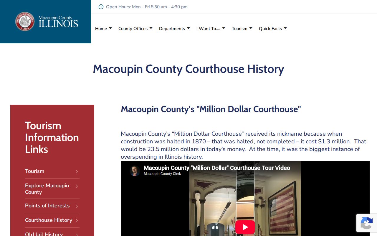 Historic Macoupin County Courthouse and county history
