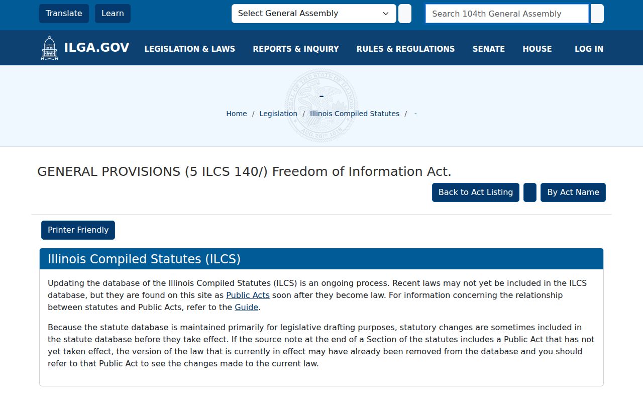 Staunton criminal records Illinois Freedom of Information Act source