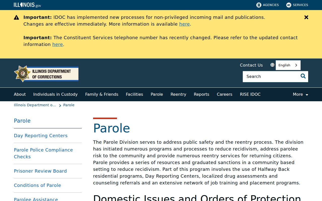Virden criminal records Illinois parole information